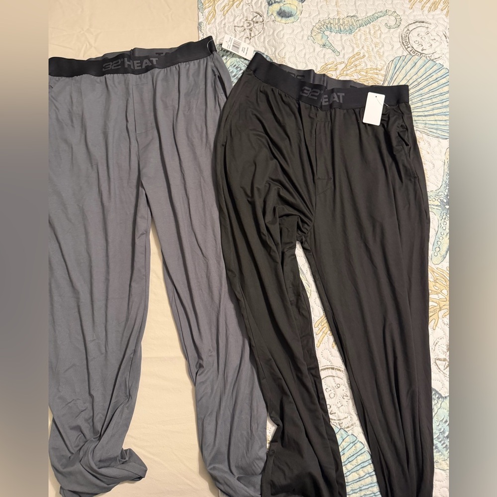NWT 32 Degrees Black Sleepwear pants two pair